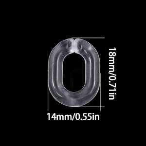 50 pièces de chaînes transparentes en forme de U, perles acryliques, matériaux de fabrication de bijoux DIY <span class=keywords><strong>pour</strong></span> <span class=keywords><strong>bracelets</strong></span>, ornements de voiture, sangles de téléphone - Product Image 4