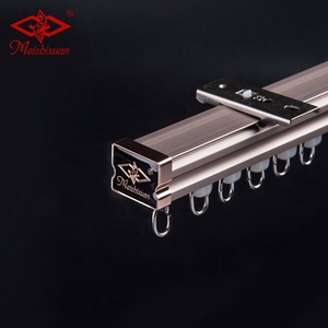 Curtain Rod Set Ceiling Mounted Curtain Track System Aluminum Profile Sliding Curtain Track Rail - Product Image 2