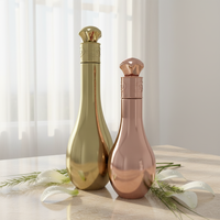 Kustom mode desain mewah dipersonalisasi kaca botol parfum 100ml pompa penyemprot panas dicap permukaan peri merek Model