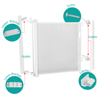 Porte de protection de barrière d'escalier rétractable de sécurité pour bébé pour la maison