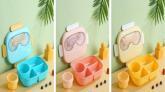 Contenitore per Alimenti YH15 in Plastica, Rettangolare con Scomparti, Coperchio Ribaltabile per Conservazione della Freschezza, Senza BPA, con Coperchi - Product Image 3