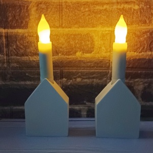 S0112 Ins Family Home Decor 3D Silicone Cupcake Mold Six Ins <b>House</b> Candlestick Ornaments Packed in Bag Made of Plaster - Product Image 4