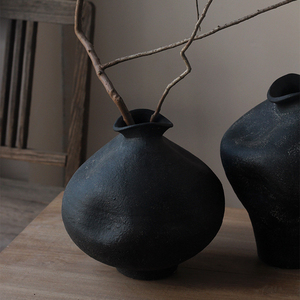P180 Vase en céramique rural de bureau Offres Spéciales Ornements Artisanat Minimaliste Vintage Home Irregular Spot Vase Vintage en céramique - Product Image 1