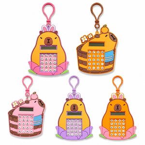 Lindo Llavero de Plástico con Diseño de Dibujos Animados, Calculadora, Colgante para Bolsa, Regalo de Estudio, Logotipo Personalizado - Product Image 1