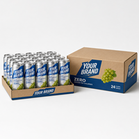 Private Label Kohlensäurehaltige Low-Carb Sportgetränke Sprudelndes Energiegetränk Maßgeschneiderte Limetten-Zitronen-Mojito-Geschmacksformel 330ml