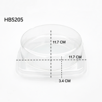 Boîte en plastique transparente personnalisée avec logo imprimé pour desserts, avec couvercle, recyclable, pour aliments, yaourts, gâteaux