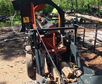 Fendeuse de bois robuste à double essieu, 27 CV, à essence, avec pompe à moteur et convoyeur pliable