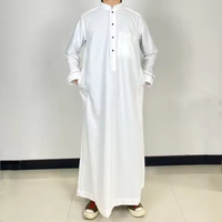 Dernier Uomo Pyjama Homme Décontracté Blanc Kurta Aniti Statique Tissu Arabe Khaleeji Jalabiya Pyjama Arabe Design Thobe pour Mariage Maroc