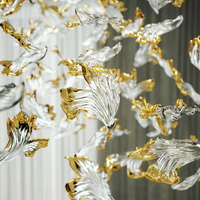 Lustres LED modernes en cristal, personnalisables et raffinés, à hauteur réglable, en verre, pour hôtels, salles à manger et escaliers, suspension longue