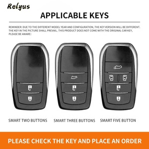 Étui de clé de <span class=keywords><strong>voiture</strong></span> à distance en alliage de Zinc, Double Protection, clé de chaîne de remplacement pour Toyota Corolla Rav4 Chr c-hr Camry Crown - Product Image 2