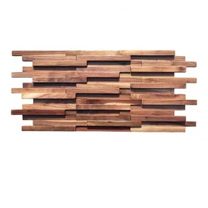 Moderno noce nero piccoli <span class=keywords><strong>pannelli</strong></span> quadrati in <span class=keywords><strong>legno</strong></span> massello divano decorazione parete 3D mosaico strisce <span class=keywords><strong>di</strong></span> <span class=keywords><strong>legno</strong></span> modanature pannello del soffitto - Product Image 2