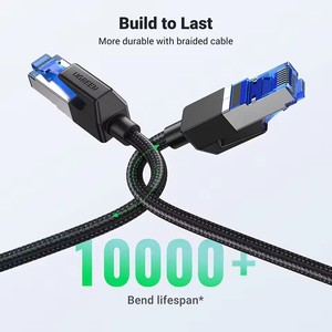 สายเคเบิลอีเทอร์เน็ต <span class=keywords><strong>ugreen</strong></span> NW153 <span class=keywords><strong>Cat</strong></span> <span class=keywords><strong>8</strong></span>ความเร็วสูงถัก40Gbps สายเครือข่าย2000MHz Cat8สายแลนสำหรับงานหนักภายในอาคาร RJ45 - Product Image 5