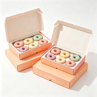 Cajas de Embalaje de Papel Ecológicas para Alimentos, Plegables, para Donuts, Pasteles, Galletas, Pan, Macarons