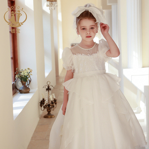 Nimble blanco con cuentas elegante niños <span class=keywords><strong>ropa</strong></span> <span class=keywords><strong>de</strong></span> fiesta <span class=keywords><strong>de</strong></span> cumpleaños adolescente vestido <span class=keywords><strong>de</strong></span> comunión niñas vestidos <span class=keywords><strong>boda</strong></span> concierto <span class=keywords><strong>de</strong></span> Navidad - Product Image 4