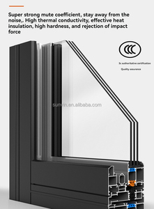 Jendela geser atas dan bawah, kaca ganda, lengkungan atap Modular, panorama aluminium geser jendela dengan Dgu - Product Image 6