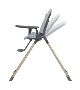 Chaise haute Ava pour bébé, de la naissance à 3 ans, autoportante, en acier inoxydable, 3 positions inclinables, chaise haute moderne pour bébé - Product Image 5