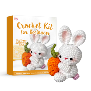 Beginners Cute Animals <b>Knitting</b> Kit Sewing Crochet Rabbit Kit to Make With Tutorials for Adult Kids Craft DIY Starter - Product Image 1