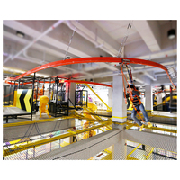 Course de longue corde d'intérieur pour enfants, jouet à fermeture éclair, pour aventures, parc de loisir, SkyRider/couvre-sol
