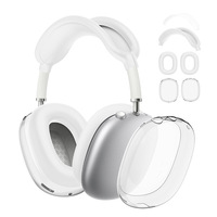 Étui en silicone 4 en 1 pour AirPods Max Clear TPU Ear Pad Ear Cups Headband Cover for AirPods Max Headphones Silicone Protector