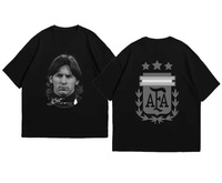 Ronaldo Heavyweight 260g Vintage Trend T-shirt à manches courtes Street Style Loose Fit Long Direct Spray pour hommes femmes
