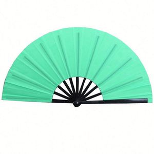 13 Inches <b>Large</b> Rainbow Bamboo Folding <b>Fan</b> 33cm Chinese Traditional DIY Party Style Hand Painted Basket Pattern Loud Clacking - Product Image 6