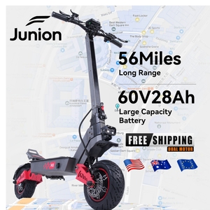 Off Road hai bánh xe có thể gập lại không thấm nước điện xe tay ga dành cho người lớn 11 inch pin lithium động cơ kép 80 km/h - Product Image 2