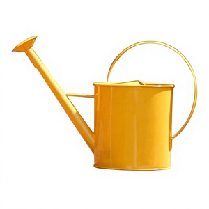 Arrosoir minimaliste en fer jaune avec long bec, finition peinte durable, outil de jardinage, arrosoirs, outils d'arrosage de jardin - Product Image 1