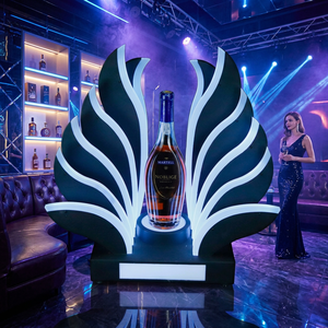 Exhibidor de Botellas de Whisky y Champán con Forma de Alas y Logotipo Personalizado para Bares y Discotecas, Glorificador de Botellas LED, Presentador de Botellas - Product Image 1