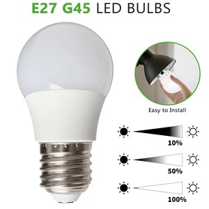 หลอดไฟ LED Yongze G45 ขั้ว E27 แรงดันไฟฟ้า AC220~240V ไม่สามารถหรี่แสงได้ สีขาว โคมพลาสติก Ra80 CRI ประหยัดพลังงาน ได้รับการรับรองมาตรฐาน CE 20000 ชั่วโมง - Product Image 4