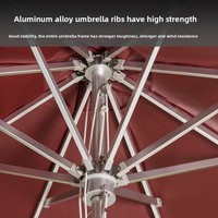 Parasol de jardin extérieur en aluminium pour glamping, résistant aux UV, en polyester imperméable, pour villa et loisirs en plein air