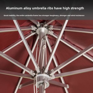 Ombrellone <span class=keywords><strong>da</strong></span> Esterno Glamping con Palo in Alluminio, Resistente ai Raggi UV, in Poliestere Impermeabile, per Villa, <span class=keywords><strong>Giardino</strong></span> e Relax - Product Image 5