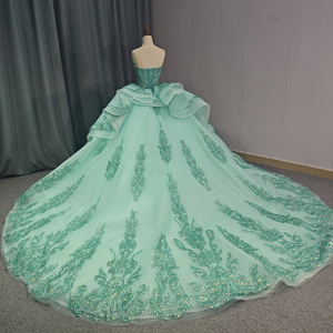 Jancember 6814 Exclusivo encaje lentejuelas Rhinestone vestido de noche Vestidos debutantes - Product Image 5