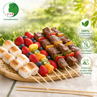 Bâtonnets en bambou lisses et de qualité alimentaire, de 10 cm, pour brochettes de burgers et stands de restauration rapide