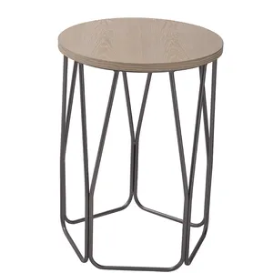 Mayco – petite Table d'appoint moderne en métal et bois, Design de salon classique, nouvelle collection