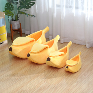 Lit pour animaux de compagnie amusant en forme de <span class=keywords><strong>banane</strong></span>, mignon et confortable, tapis pour chats, panier portable et chaud pour chiens, coussin pour chiens, fournitures pour animaux de compagnie - Product Image 2