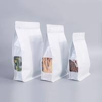 Sacs d'emballage alimentaire en aluminium noir mat, blanc et or, de différentes tailles, scellés à chaud, avec fermeture éclair, en plastique de qualité alimentaire