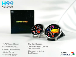 Montre connectée H99 Global Band 4G avec carte SIM, haute performance, Android 3+32 Go, appels indépendants, prise en charge des appels téléphoniques - Product Image 4