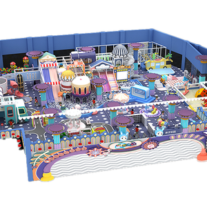 Macaron Theme Naughty Castle Kids Soft Play Sets Play House Games Plastic <b>Slide</b> <b>Indoor</b> Playground White Ball Pit - Product Image 1