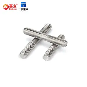 Customized High Quality Hot Sale 304 Stainless Steel Double-thread Screw Stems Double End Studs M6M8M10M12M14M16