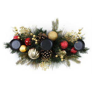 Manufacturer Customized <b>Candle</b> Holder Christmas Decoration <b>Green</b> Artificial <b>Candle</b> Holder - Product Image 1