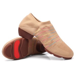 Scarpe da <span class=keywords><strong>ballo</strong></span> per danza classica con tessuto a maglia per insegnanti Yoga scarpe da ginnastica Jazz Dance - Product Image 6