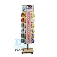 CD001 plancher rotatif MDF avec poche pour affichage de cartes de vœux, CD calendrier Magazine présentoir support