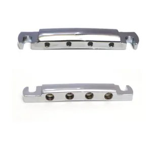 Colors customizable Bass guitar bridge tailpiece body in chrome four string 18mm string spacing