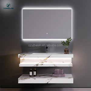 <span class=keywords><strong>Colonne</strong></span> en pierre frittée sur pied, lavabo en céramique intégré sans joint, meuble <span class=keywords><strong>de</strong></span> <span class=keywords><strong>salle</strong></span> <span class=keywords><strong>de</strong></span> <span class=keywords><strong>bain</strong></span> personnalisé - Product Image 6