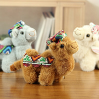 Porte-clés mini chameau en peluche ethnique, breloque de sac animal du désert en forme de chameau, cadeau souvenir de voyage