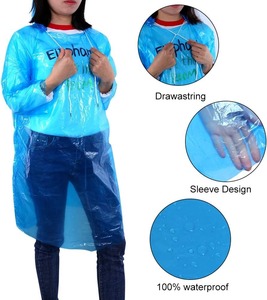 معطف مطر عالي الجودة سميك ومقاوم للماء للاستخدام الخارجي بتصميم عصري للرجال والنساء مصنوع من البولي إيثيلين - Product Image 4