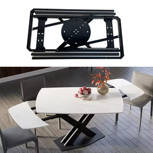 Accessoires de meubles ovales extensibles, convertible carré en rond, table télescopique pliante transformable, mécanisme de table - Product Image 1