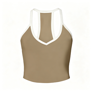 Camisetas de Punto de Color Sólido para Mujer, Transpirables, Casuales, sin Mangas, en Morado, Verde, Azul y Marrón - Product Image 4