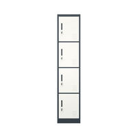 Armoire de rangement moderne en acier à quatre compartiments, vitrine, casier de rangement pour bureau, école, salle de sport