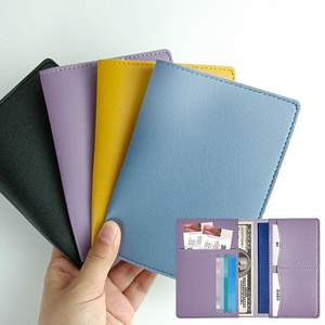 Funda para <span class=keywords><strong>pasaporte</strong></span> de viaje de cuero PU delgada al por mayor funda para tarjetero de precio barato - Product Image 1